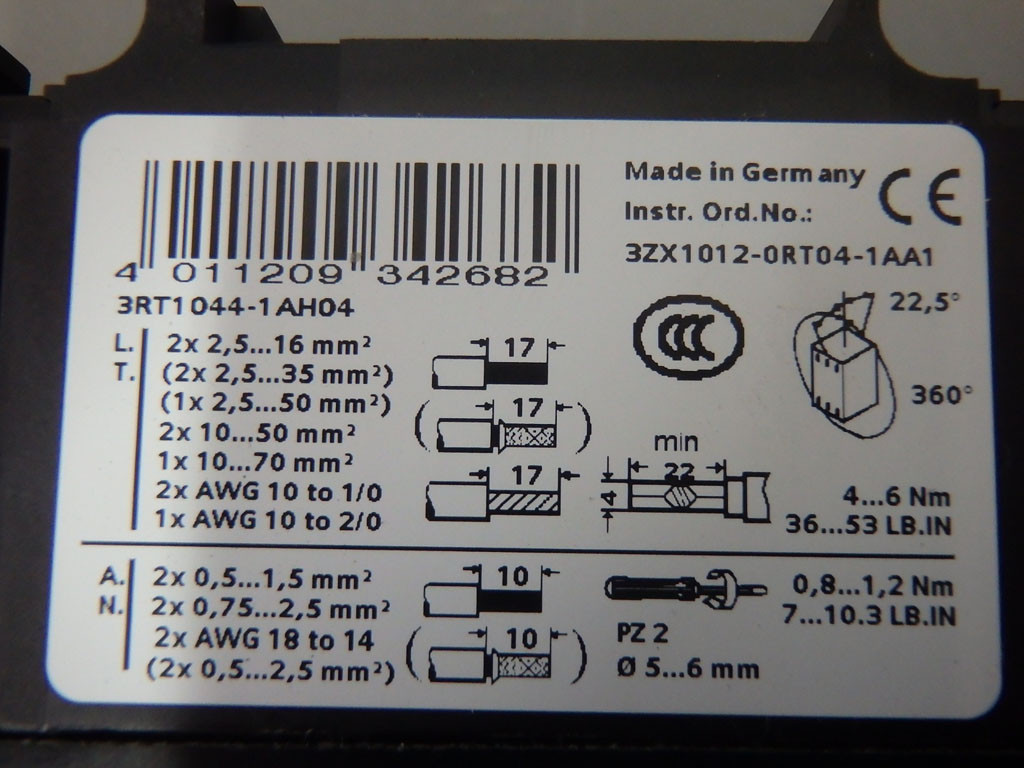 SIEMENS 3RT1044-1AH04