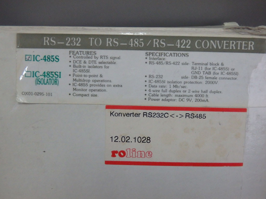 ROLINE CONVERTERRS232C-RS485