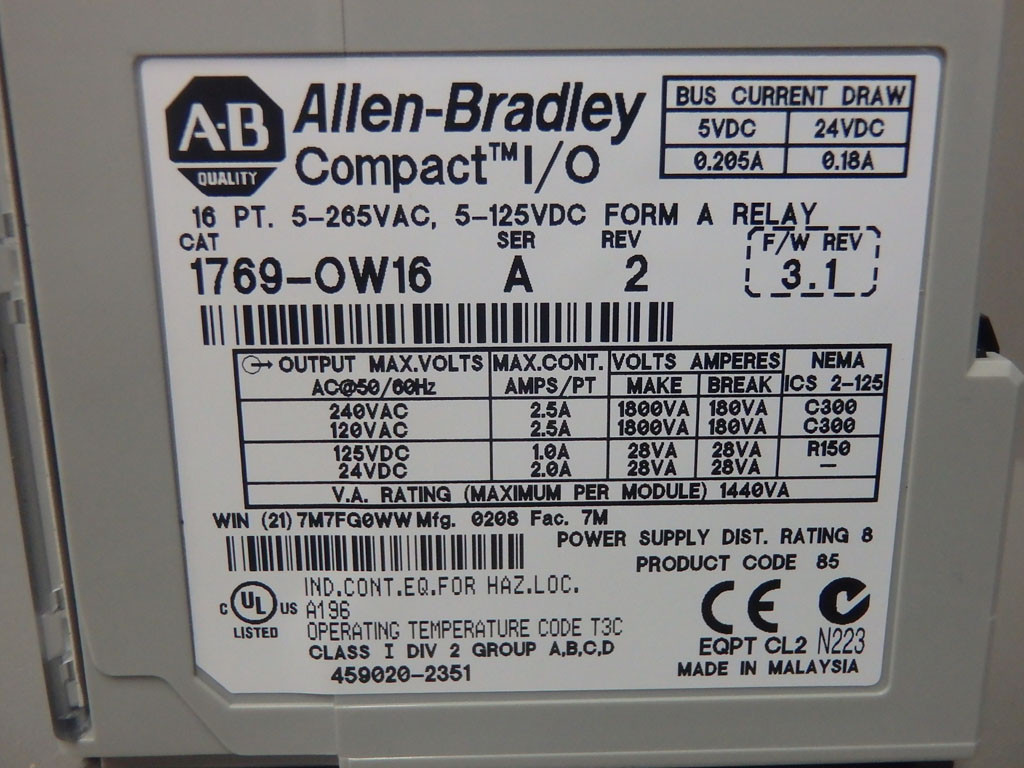 ALLEN-BRADLEY 1769-OW16