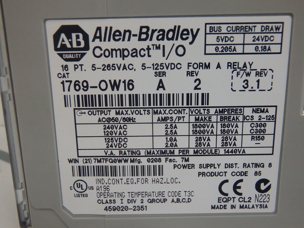 ALLEN-BRADLEY 1769-OW16
