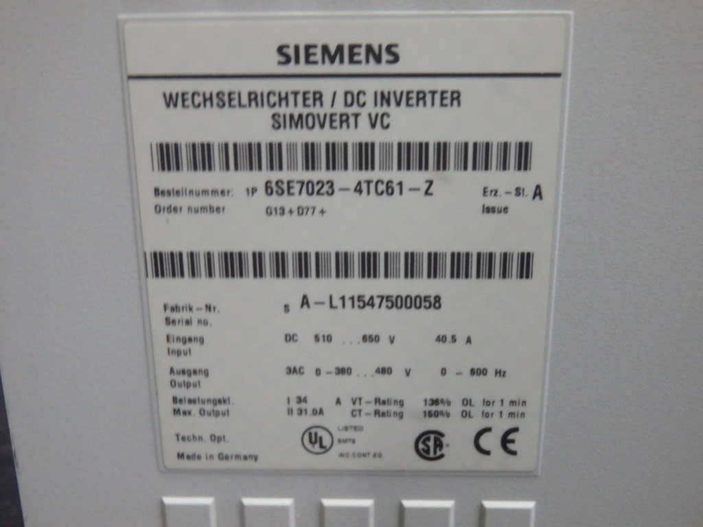 SIEMENS 6SE7023-4TC61