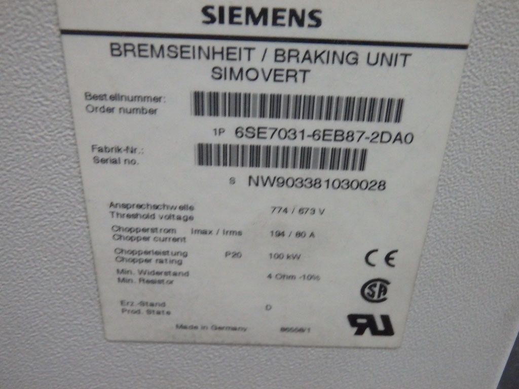 SIEMENS 6SE7031-6EB87-2DA0