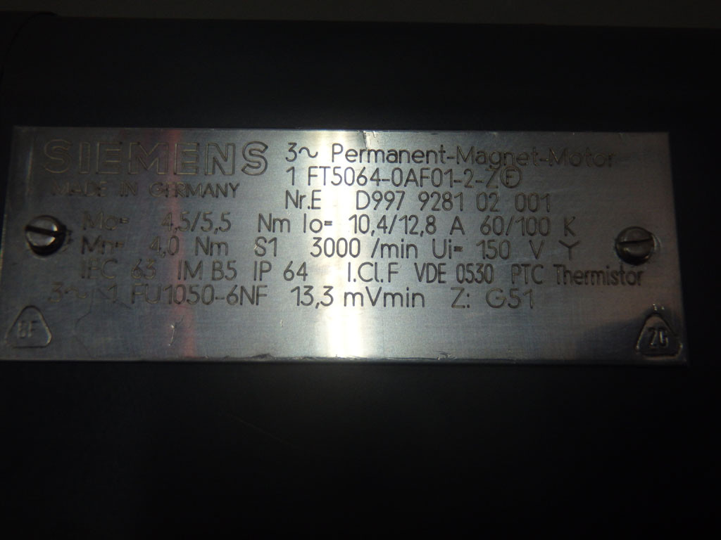 SIEMENS 1FT5064-0AF01-2-Z