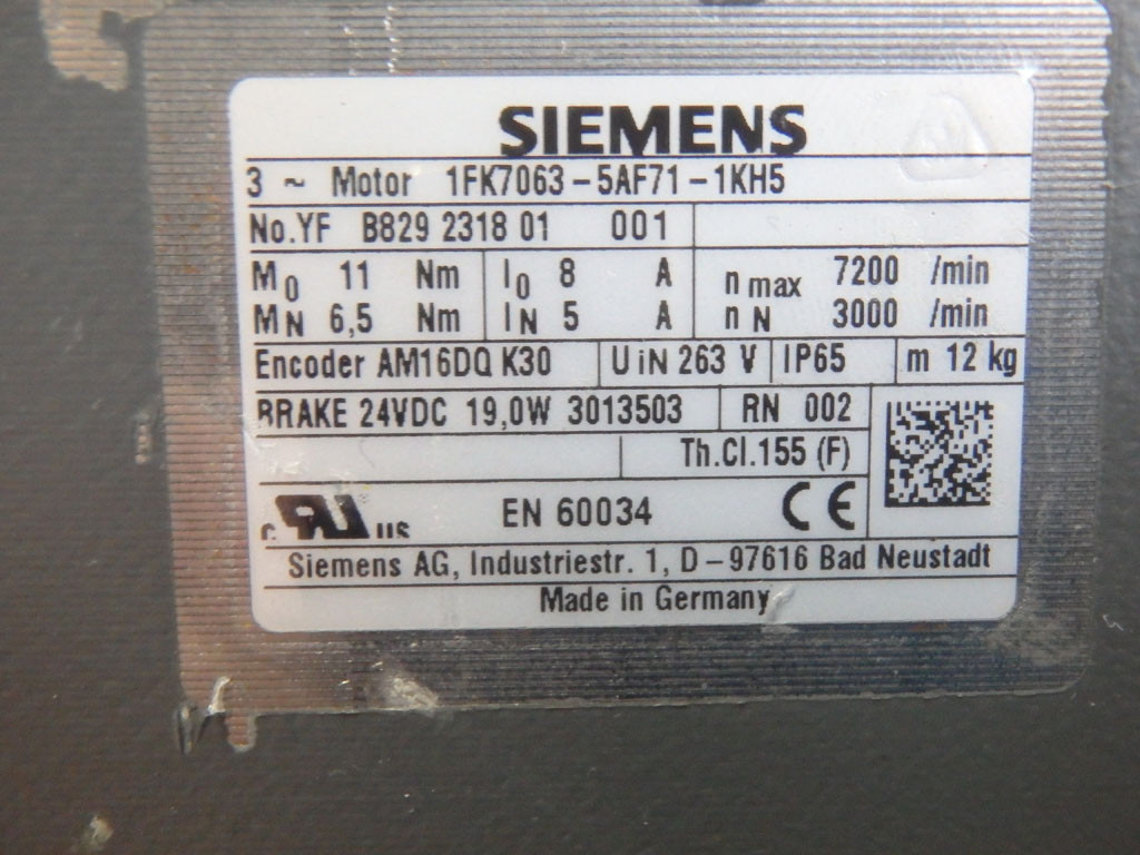 SIEMENS 1FK7063-5AF71-1KH5