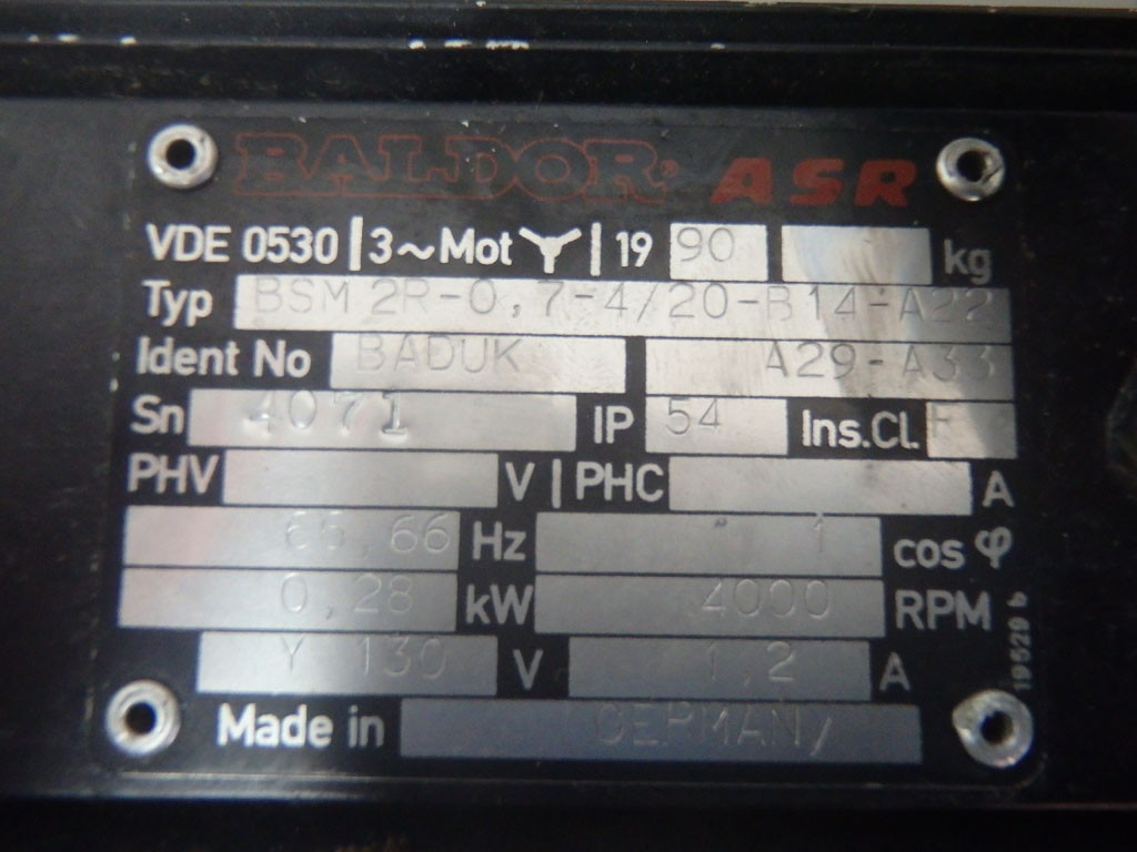 BALDOR BSM2R-07-4/20-B14-A22