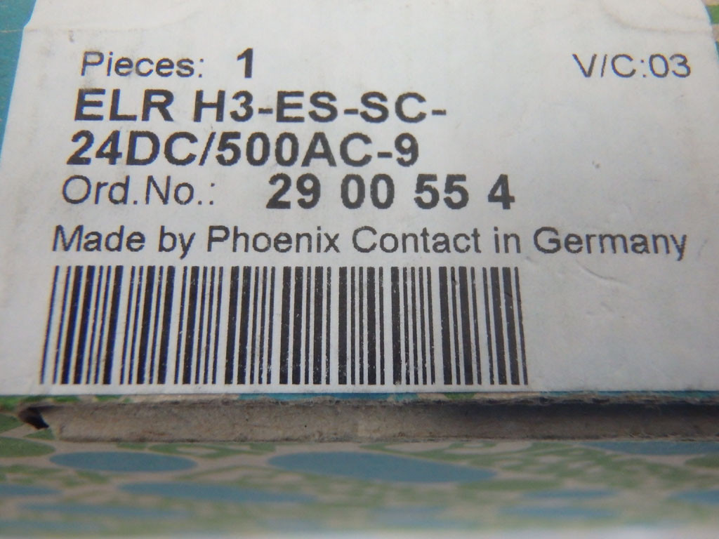 PHOENIX CONTACT ELRH3-ES-SC-24DC/500AC-9