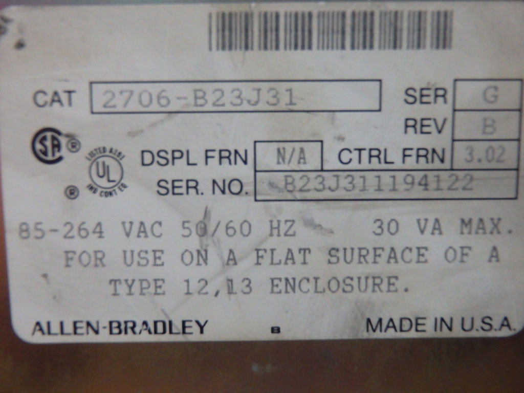 ALLEN-BRADLEY 2706-B23J31