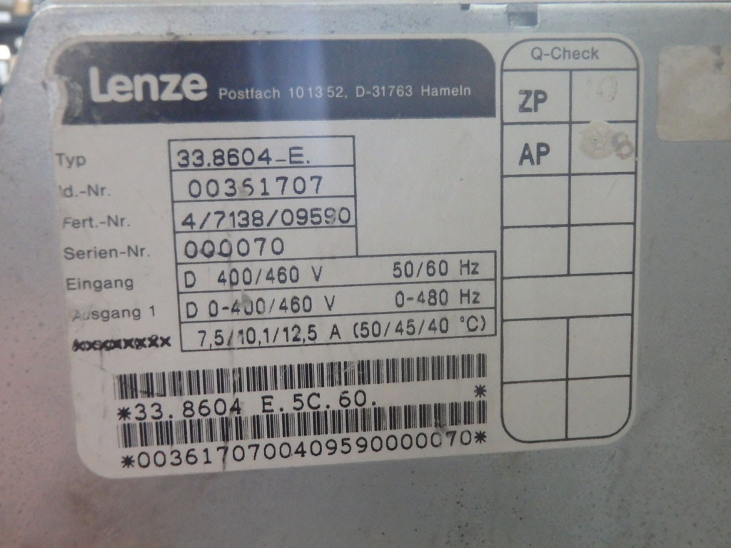 LENZE 33.8604-E