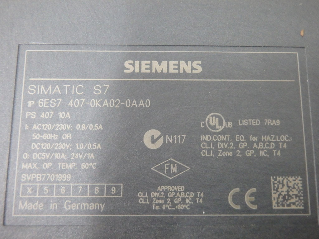 SIEMENS 6ES7407-0KA02-0AA0