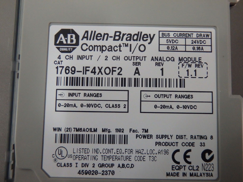 ALLEN-BRADLEY 1769-IF4X0F2