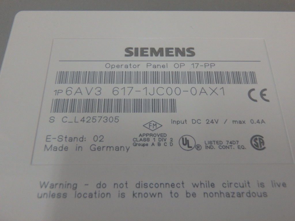 SIEMENS 6AV3617-1JC00-0AX1