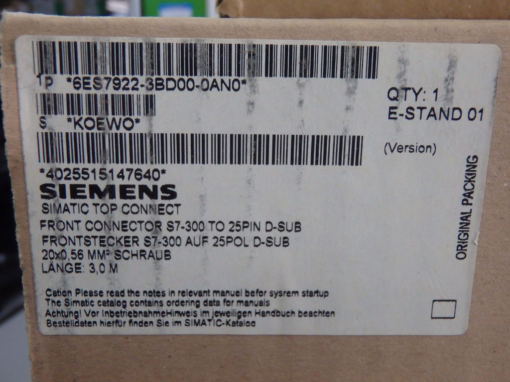 SIEMENS 6ES7922-3BD00-0AN0