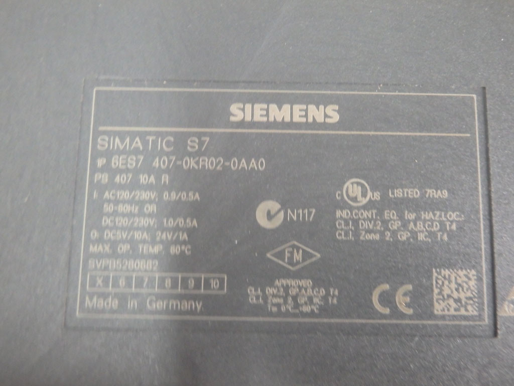 SIEMENS 6ES7407-0KR02-0AA0