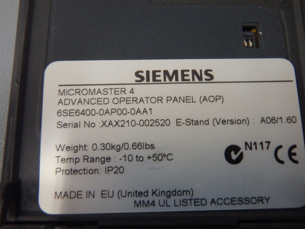 SIEMENS 6SE6400-0AP00-0AA1