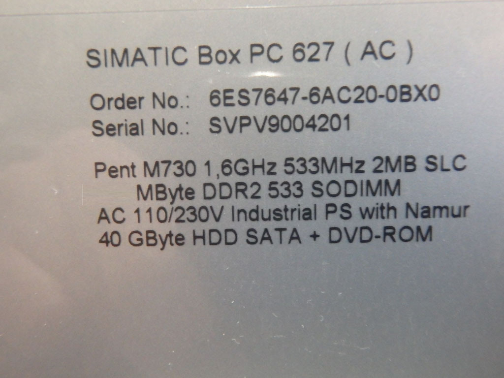 SIEMENS 6ES7647-6AC20-0BX0
