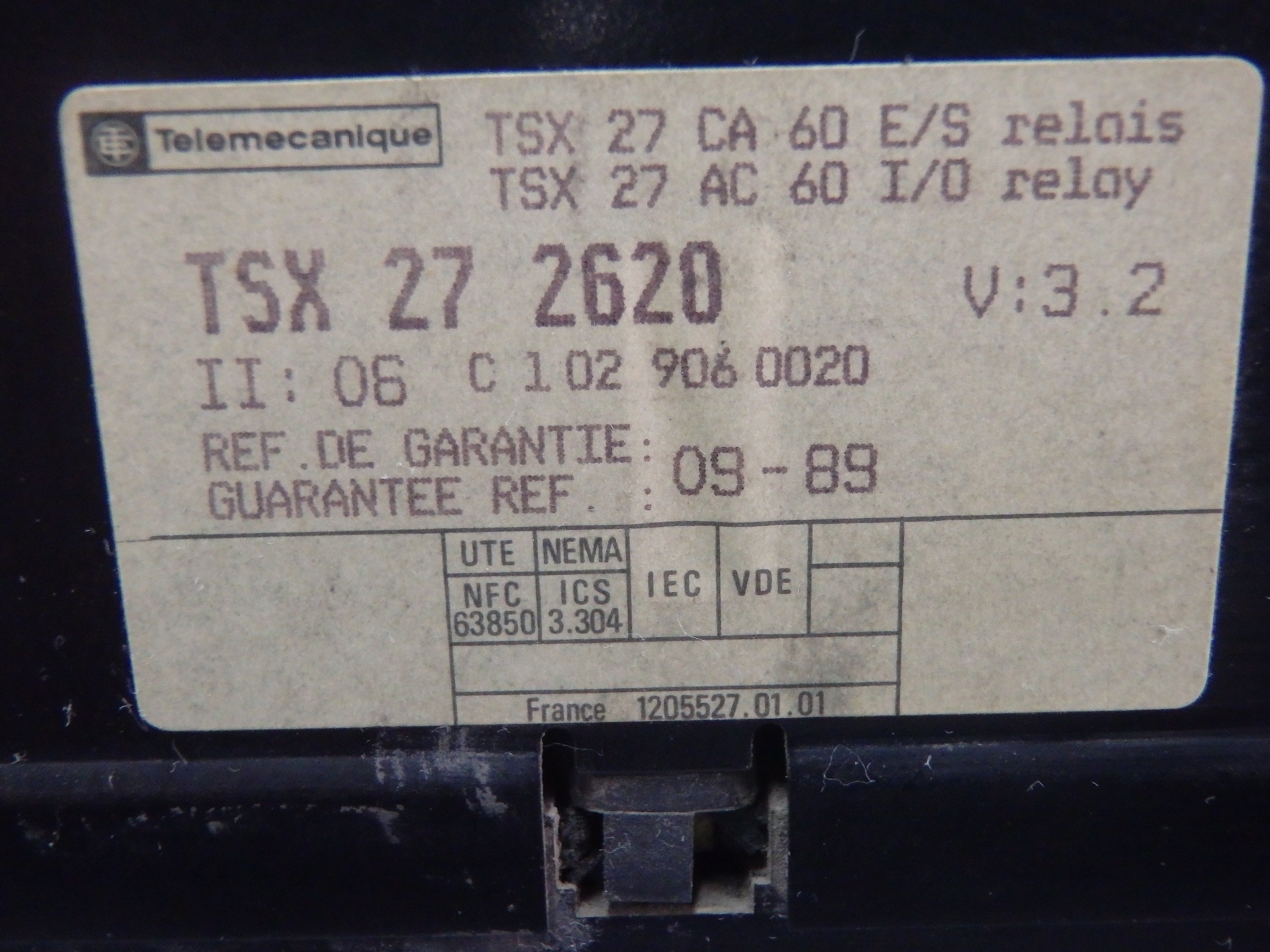 TÉLÉMÉCANIQUE  TSX272620