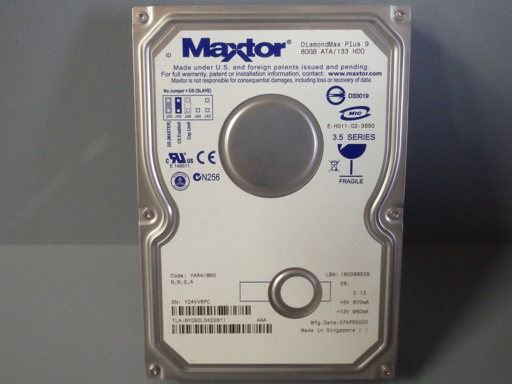 MAXTOR DIAMONDMAXPLUS980GBATA/133HDD