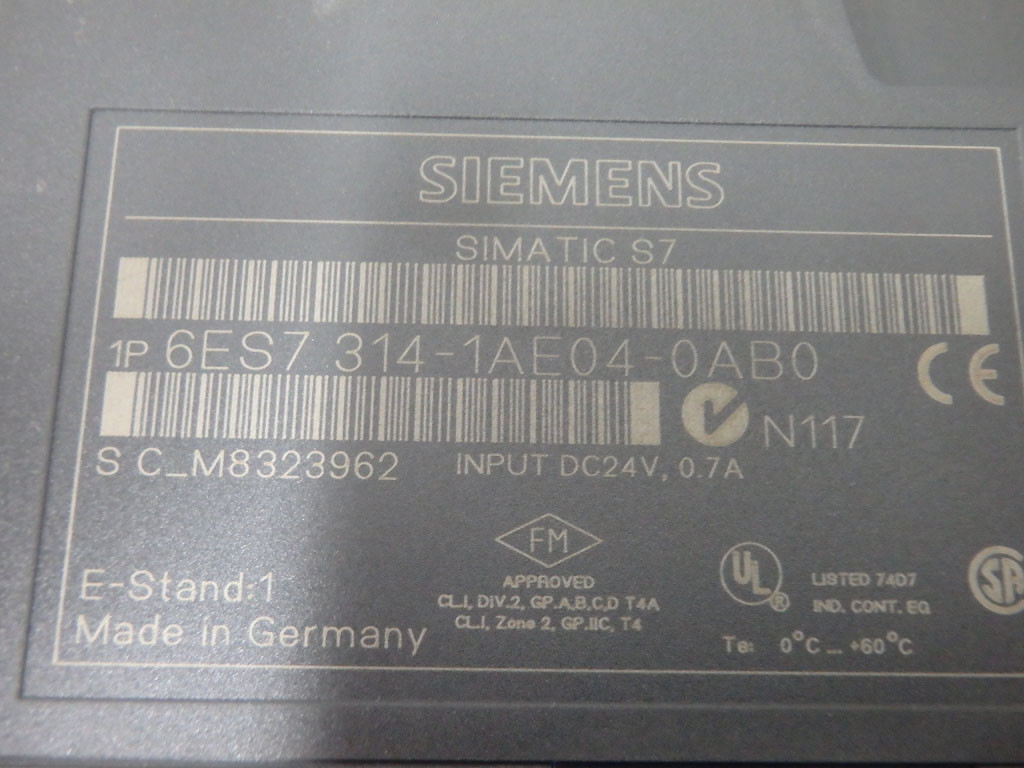 SIEMENS 6ES7314-1AE04-0AB0