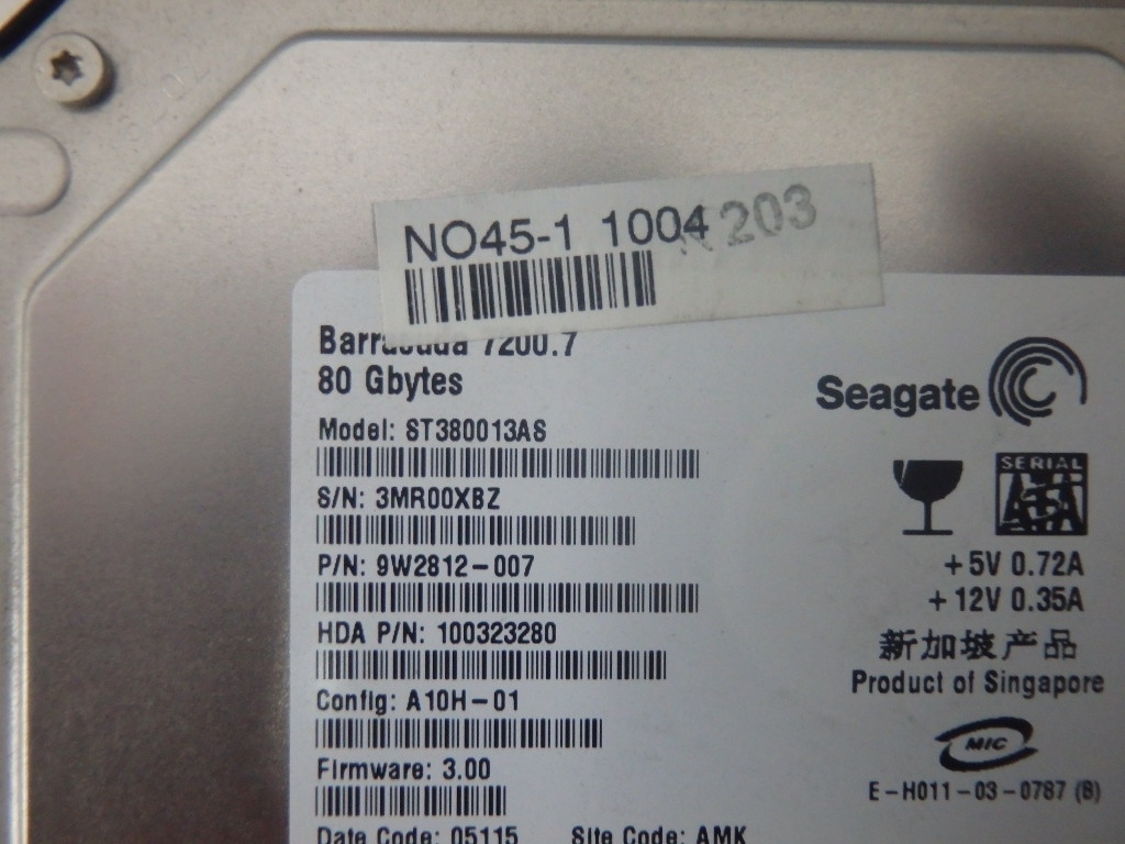 SEAGATE ST380013AS