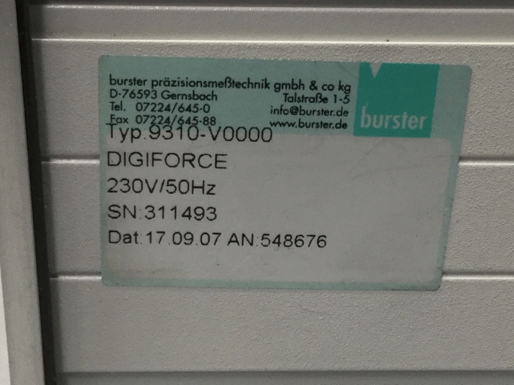BURSTER DIGIFORCE 9310-V0000