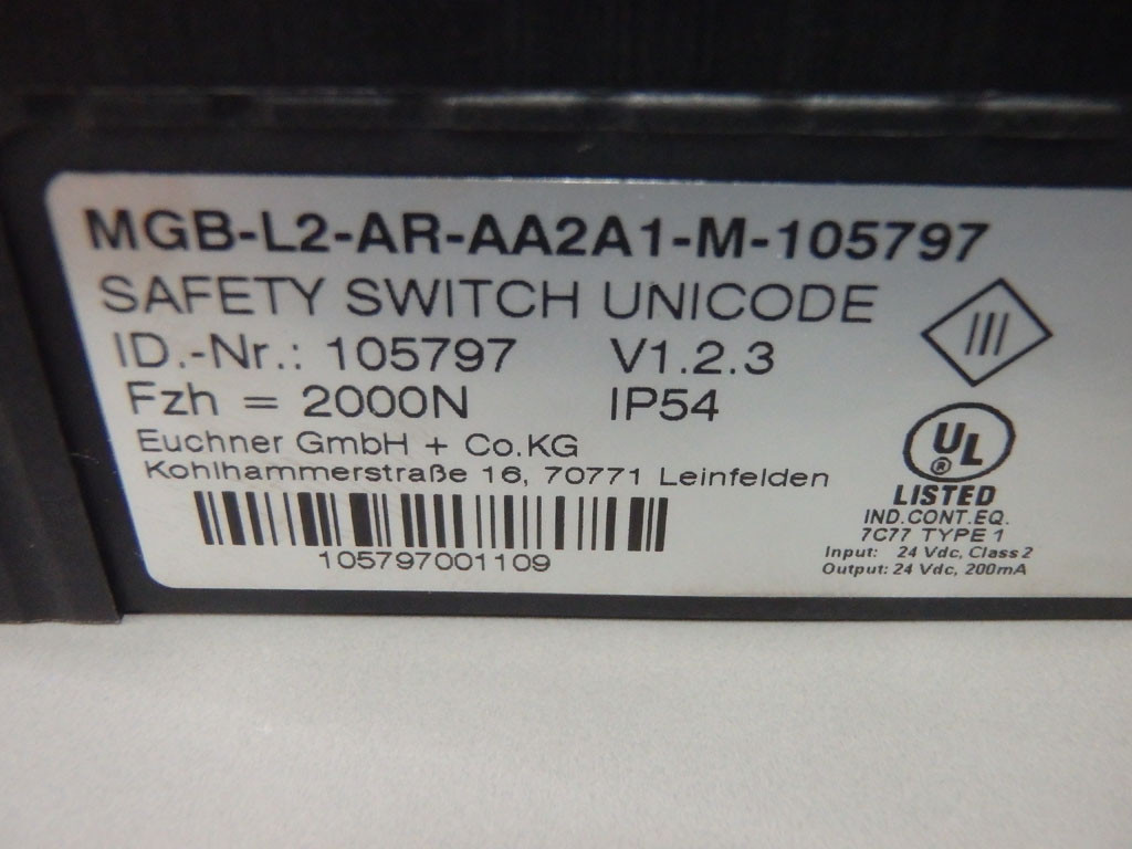 EUCHNER MGB-L2-AR-AA2A1-M-105797