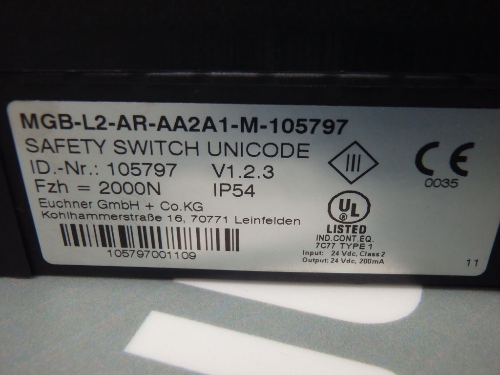 EUCHNER MGB-L2-AR-AA2A1-M-105797