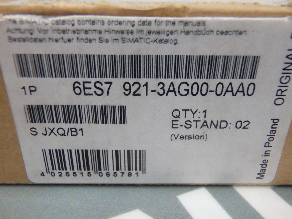 SIEMENS 6ES7921-3AG00-0AA0