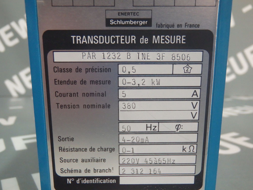 SCHLUMBERGER PAR1232BTNE3F8505