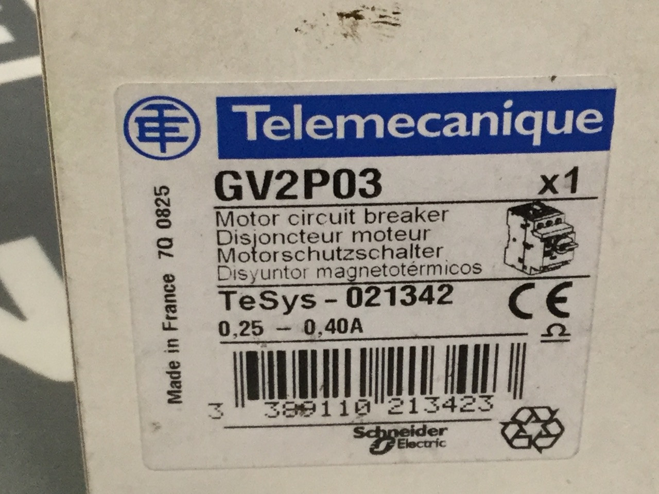 TÉLÉMÉCANIQUE  GV2P03