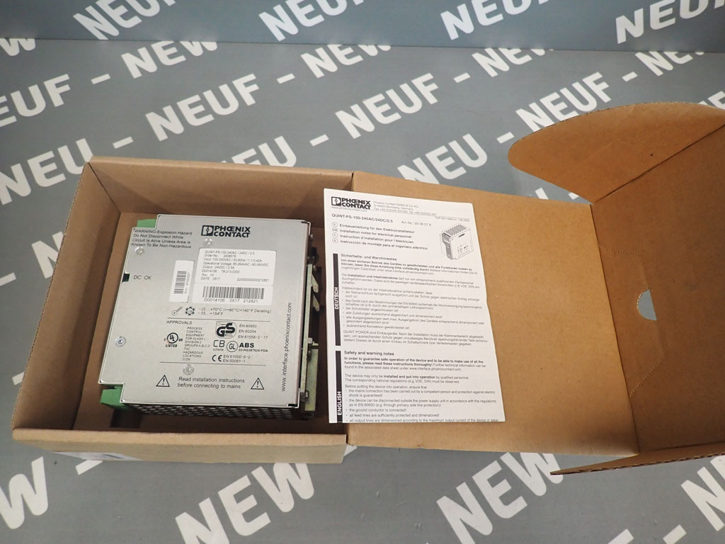 PHOENIX CONTACT QUINT-PS-100-240AC/24DC/25