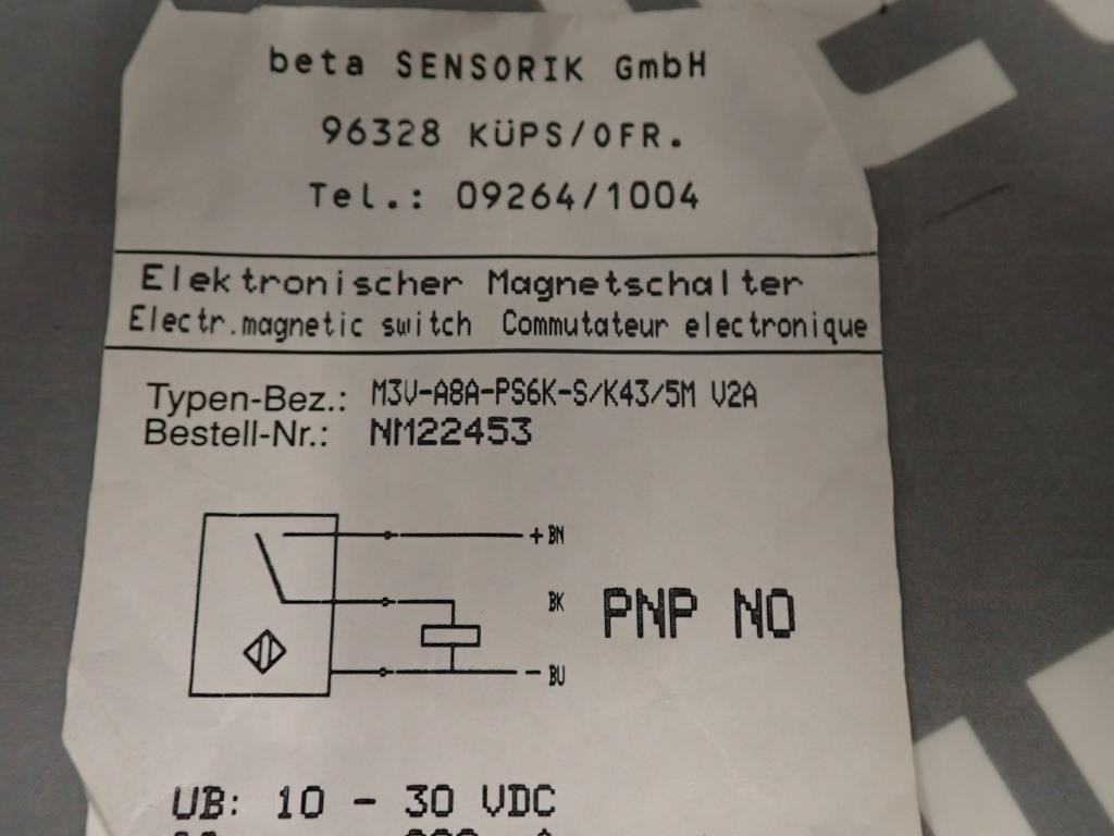 BETA SENSORIK M3V-A8A-PS6K-S/K43/5MV2A
