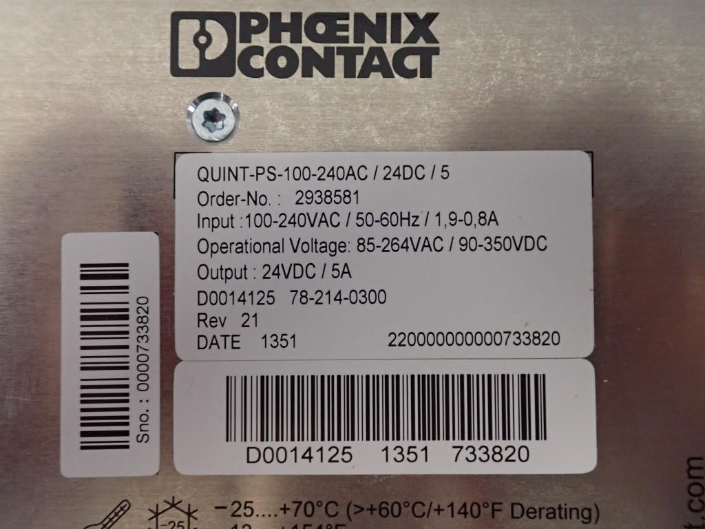 PHOENIX CONTACT QUINT-PS-100-240AC/24DC/5