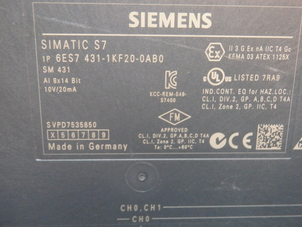 SIEMENS 6ES7431-1KF20-0AB0