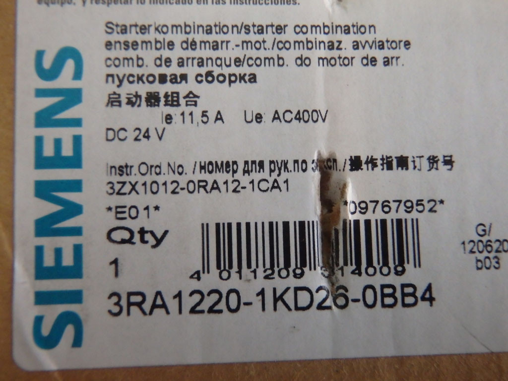 SIEMENS 3RA1220-1KD26-0BB4