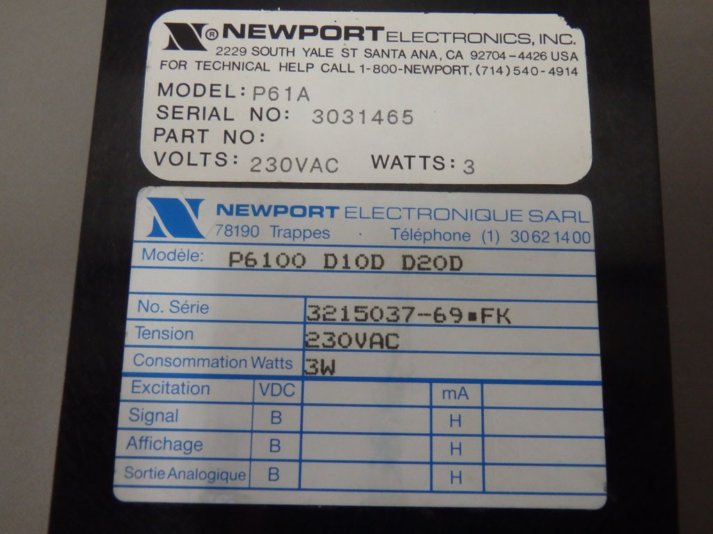 NEWPORT P6100D10DD20D