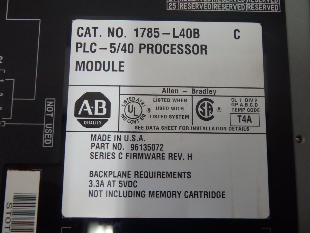 ALLEN-BRADLEY 1785-L40B