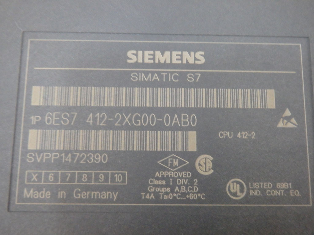 SIEMENS 6ES7412-2XG00-0AB0