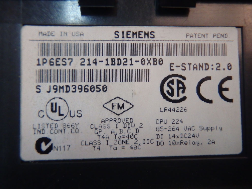 SIEMENS 6ES7214-1BD21-0XB0