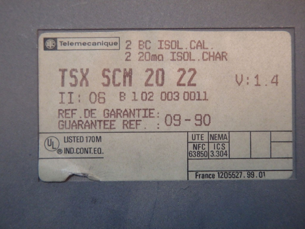 TÉLÉMÉCANIQUE  TSXSCM2022