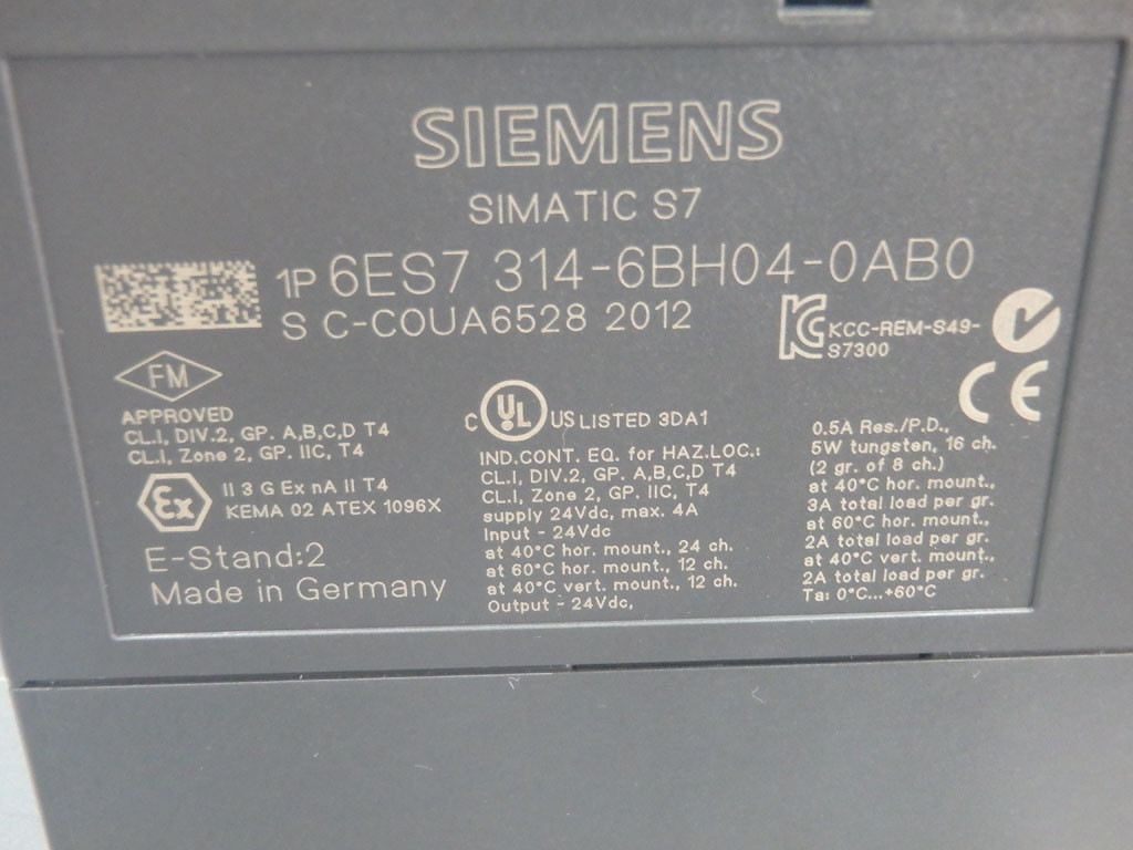 SIEMENS 6ES7314-6BH04-0AB0