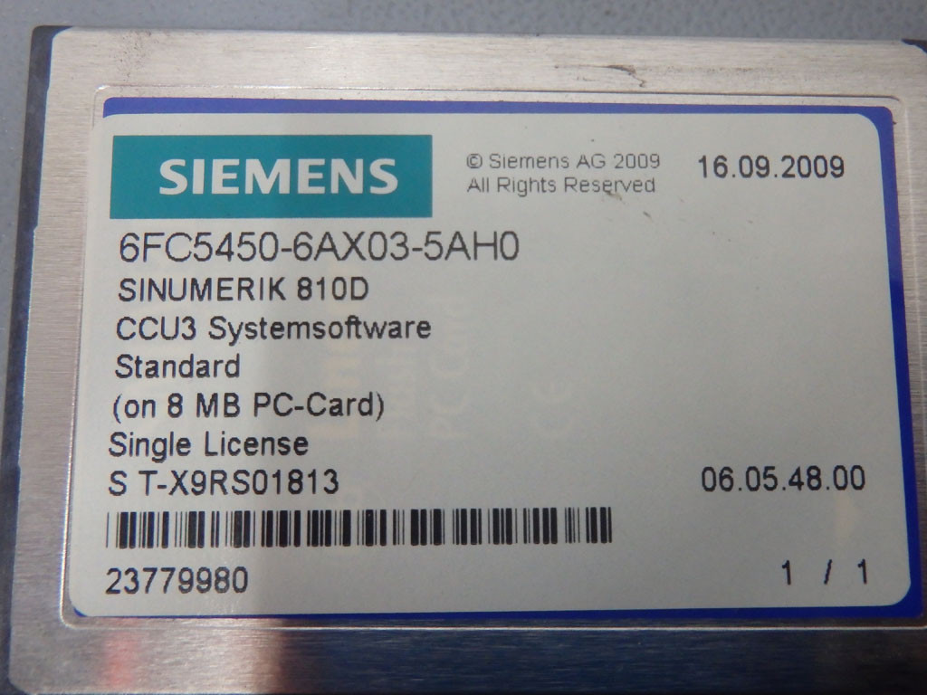 SIEMENS 6FC5450-6AX03-5AH0