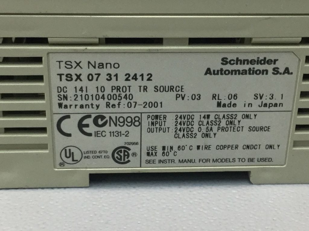 TÉLÉMÉCANIQUE  TSX07312412