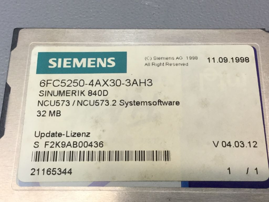 SIEMENS 6FC5250-4AX30-3AH3