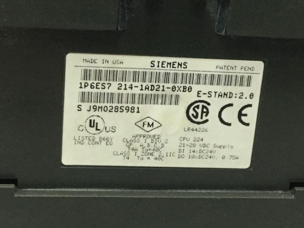 SIEMENS 6ES7214-1AD21-0XB0